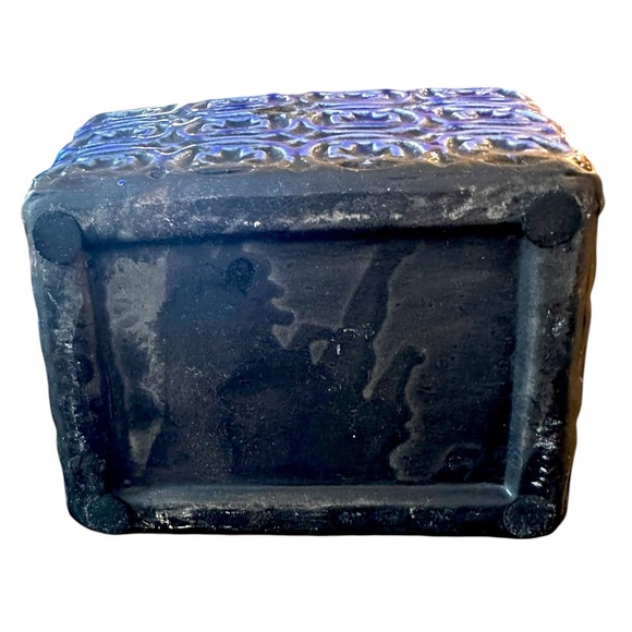 Vintage 70s Retro Mid Century Cobalt Blue Ceramic Vase - Picture 12 of 12